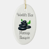 's Werelds beste massagetherapeut Keramisch Ornament (Rechts)