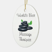 's Werelds beste massagetherapeut Keramisch Ornament (Links)