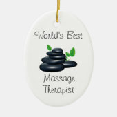 's Werelds beste massagetherapeut Keramisch Ornament (Voorkant)