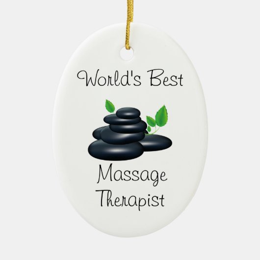 's Werelds beste massagetherapeut Keramisch Ornament (Voorkant)