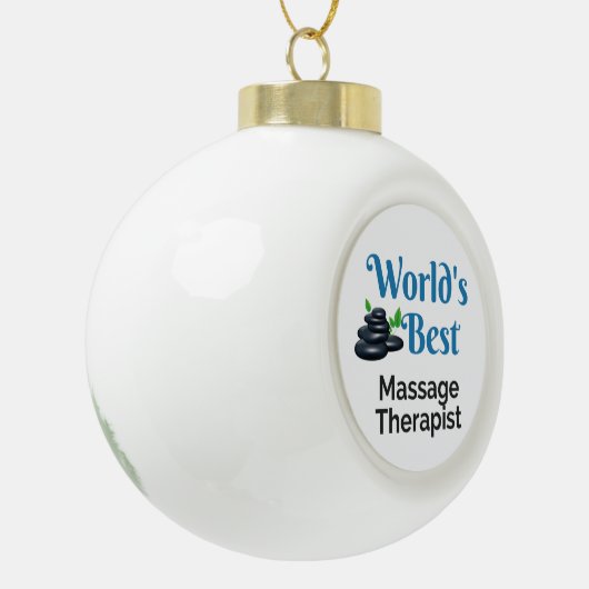 's Werelds beste massagetherapeut Keramische Bal Ornament (Links)