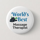 's Werelds beste massagetherapeut Ronde Button 5,7 Cm (Voorkant)