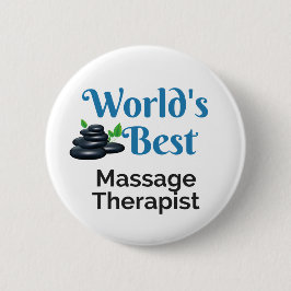 's Werelds beste massagetherapeut Ronde Button 5,7 Cm