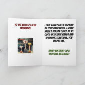 's Werelds beste mechanische verjaardag Kaart (Binnen)