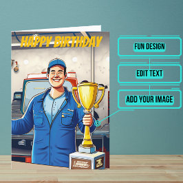 's Werelds beste mechanische verjaardag Kaart