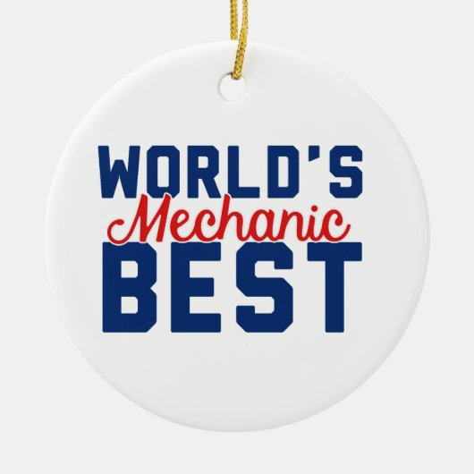 's Werelds beste mechanisme Keramisch Ornament (Voorkant)