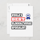 's Werelds beste medisch specialist in verpleegkun Briefkaart (Voorkant / Achterkant)