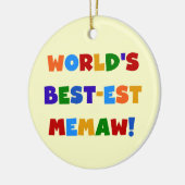 's Werelds beste Memaw Heldere kleurenT-shirts Keramisch Ornament (Links)