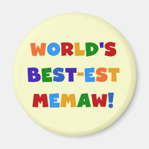 's Werelds beste Memaw Heldere kleurenT-shirts Magneet