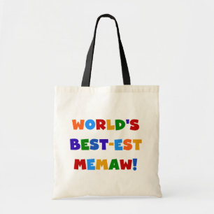 's Werelds beste Memaw Heldere kleurenT-shirts Tote Bag