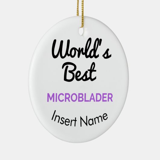 's Werelds beste microblader Keramisch Ornament (Rechts)