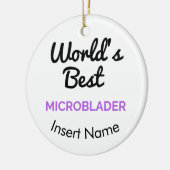 's Werelds beste microblader Keramisch Ornament (Links)