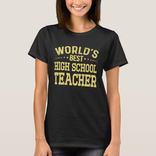 's Werelds beste middelbare school leraar baan mid T-shirt (Voorkant)