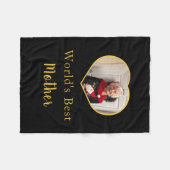's Werelds beste Moeder aangepaste foto hart Fleece Deken (Voorkant (Horizontaal))