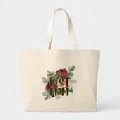 's Werelds Beste Moeder Botanische Bloemen Moederd Grote Tote Bag (Voorkant)