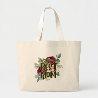 's Werelds Beste Moeder Botanische Bloemen Moederd Grote Tote Bag