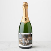 's Werelds beste moeder die ooit blij was met moed Sparkling Wijnetiket (Voorkant)