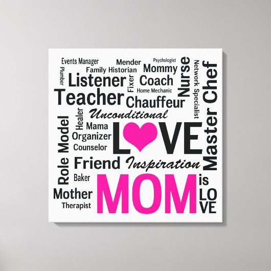 's Werelds beste moeder, geweldige 24-7 multitaske Canvas Afdruk (Voorkant)