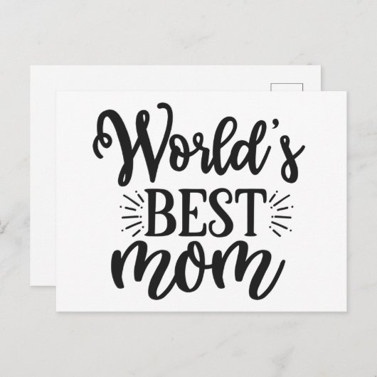 's Werelds beste moeder - Moederdag Briefkaart (Voorkant / Achterkant)