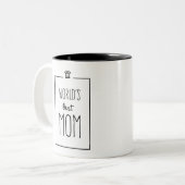 's Werelds beste moeder Mok, Moederdag Gift Tweekleurige Koffiemok (Voorkant links)