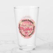 's Werelds Beste Moeder Ooit Eerste Vriend Beste V Glas (Achterkant)