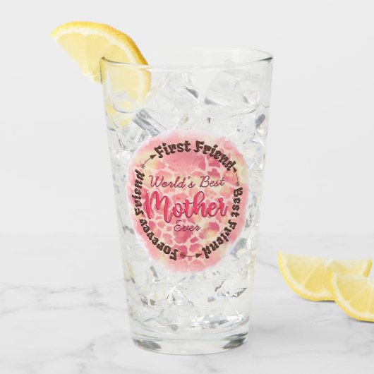 's Werelds Beste Moeder Ooit Eerste Vriend Beste V Glas (Voorkant ijs)