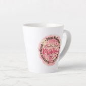 's Werelds Beste Moeder Ooit Eerste Vriend Beste V Latte Mok (Rechterhoek)