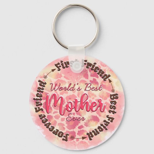's Werelds Beste Moeder Ooit Eerste Vriend Beste V Sleutelhanger (Achterkant)