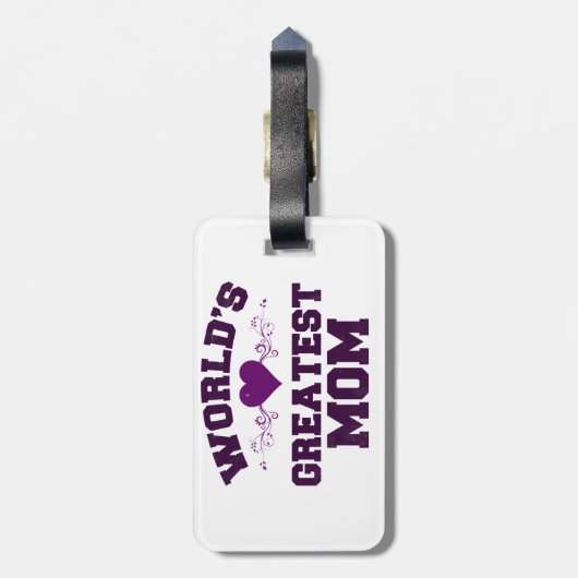 's Werelds beste moeder T-Shirt Bagagelabel (Achterkant verticaal)