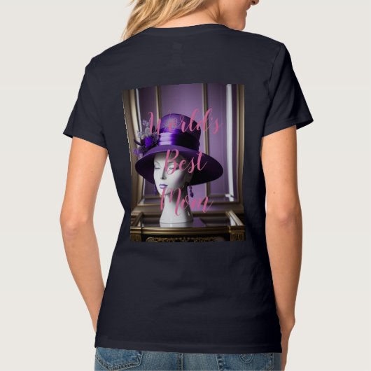 's Werelds Beste Moeder Vrouwen Basic V-hals T-shi T-shirt (Achterkant)