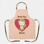 's Werelds beste Moederdag Kawaii-Cartoon Schort (Voorkant)