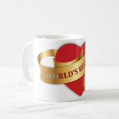 's Werelds beste Mok met een gouden koolstof voor  (Voorkant links)