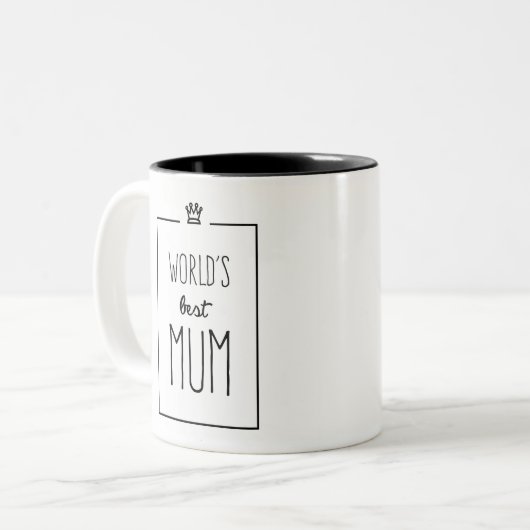 's Werelds beste Mok, Moederdag-cadeau Tweekleurige Koffiemok (Voorkant links)