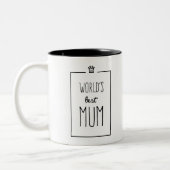 's Werelds beste Mok, Moederdag-cadeau Tweekleurige Koffiemok (Links)