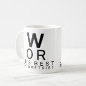 's Werelds beste Mok voor optometrist cadeau (Voorkant links)
