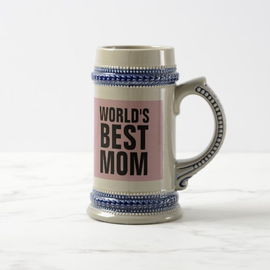 'S WERELDS BESTE MOM KOFFIE PINK BEER STEIN BIERPUL (Rechts)
