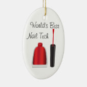 's Werelds beste nageltechnicus Keramisch Ornament (Rechts)