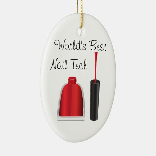 's Werelds beste nageltechnicus Keramisch Ornament (Rechts)