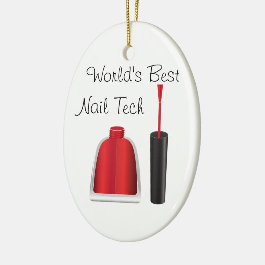 's Werelds beste nageltechnicus Keramisch Ornament (Links)