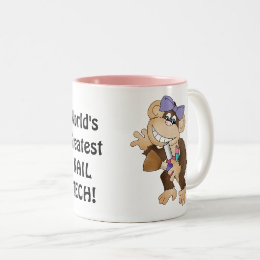 's Werelds beste nageltechniek Tweekleurige Koffiemok (Voorkant rechts)