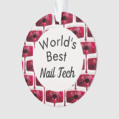 's Werelds beste Nail-technicus-versiering Ornament (voorkant)
