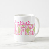 's Werelds beste nan- en Golfer leuke golfroze mok (Voorkant rechts)