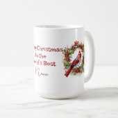 's Werelds beste Nana Kerst Rode Kardinaal Koffiemok (Voorkant rechts)