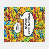 'S Werelds Beste Neef Retro Leuke Stripboek Fleece Deken (Voorkant (Horizontaal))