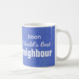's Werelds beste NEIGHBOR Blue Custom Name JASON Koffiemok