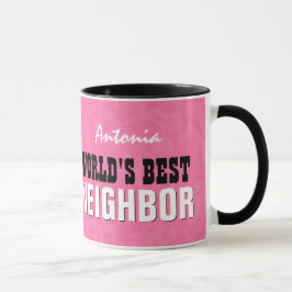 's Werelds beste NEIGHBOR roze V24B Mok