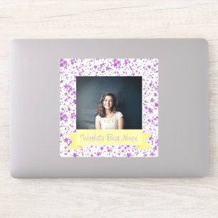 's Werelds beste nichtje foto aangepaste Paarse st Sticker