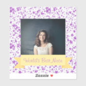 's Werelds beste nichtje foto aangepaste Paarse st Sticker (Vel)