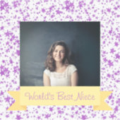 's Werelds beste nichtje foto aangepaste Paarse st Sticker (Voorkant)