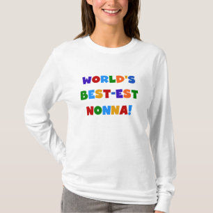 's Werelds beste Nonna Bright Colors T-shirts en g